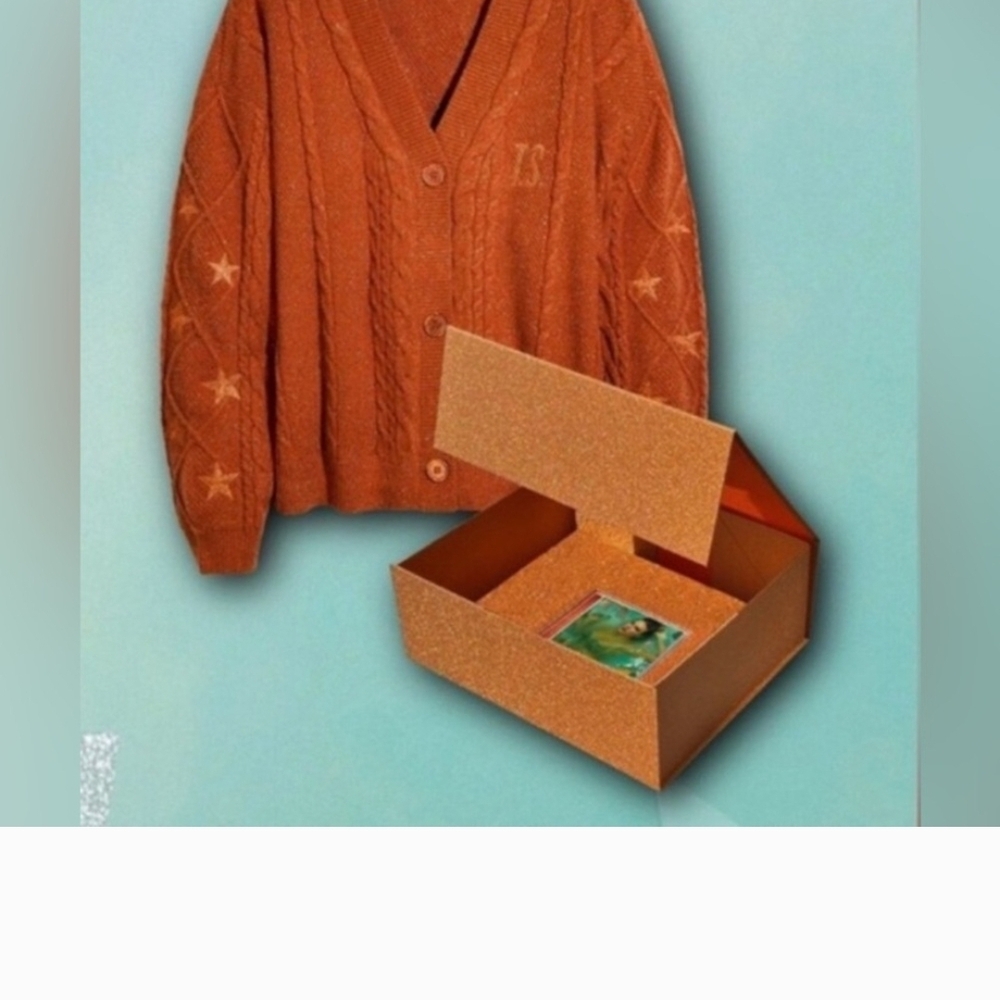 Taylor Swift Orange Cable Knit Cardigan
